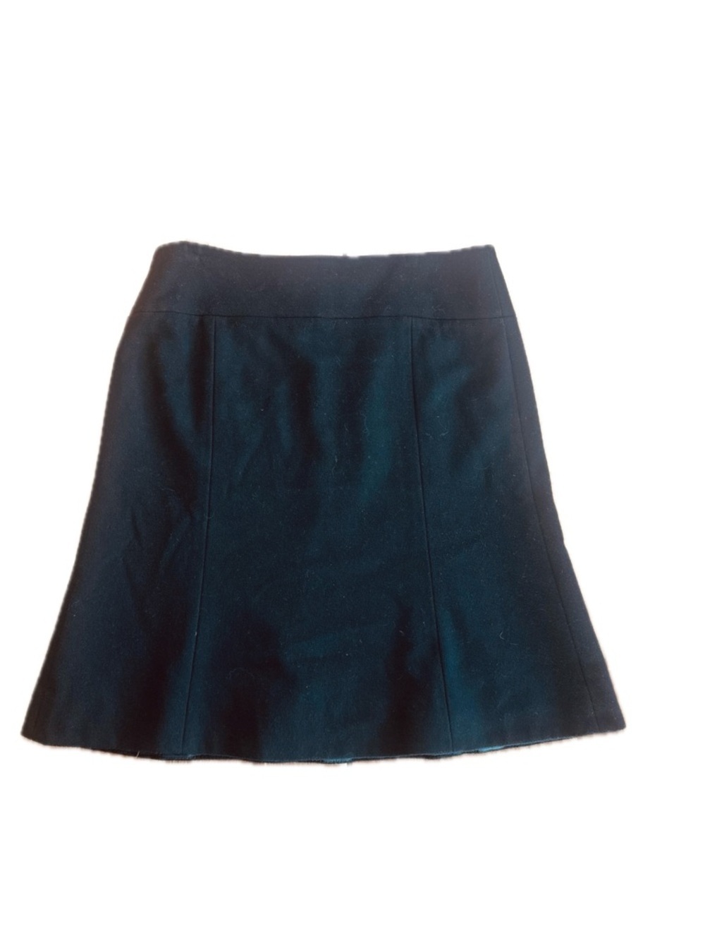J.Crew FRANCIE SKIRT 10582 Felted Wool Cashmere Blend A-Line Black Size 8